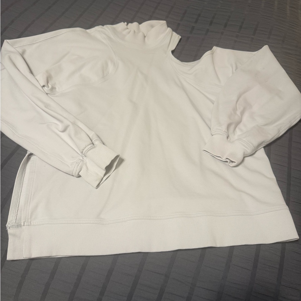 Lululemon Athletica Cream Ribbed Sweatshirt